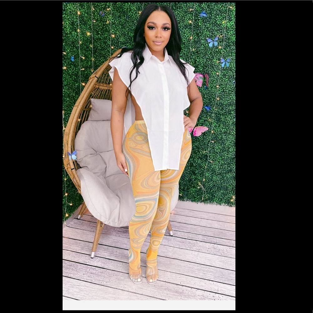 Swirl Mesh Leggings